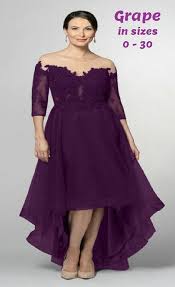 High Low Grape Colored Mother Of The Bride Dress In Petite To Plus Size Mother Of The Bride Dresses Bride Dress Mother Of The Bride