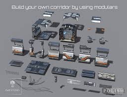 Sci Fi Corridor Modular Kit 3d Models And 3d Software By Daz 3d Sci Fi Environment Science Fiction Design Sci Fi Models
