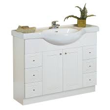 Bathroom vanities are a vital component of your restroom that can make or break your morning routine. Woodnote Euro 41 Inch Vanity Cabinet In White With Porcelain Sink In White The Home Depot Canada