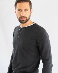 Abdelfattah mourou, homme politique et fondamentaliste tunisien, lors de son retour en mars 1989 à tunis, tunisie. Pull De Qualite 100 Coton Biologique Pour Homme Col Tunisien Gris Anthracite Paris Yorker