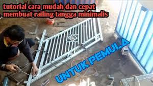 Model tangga kayu ini tentunya membuat rumah terlihat lebih keren, jangan lupa untuk memasang railing dari besi. Proses Cara Cepat Membuat Railing Tangga Minimalis Untuk Pemula Youtube