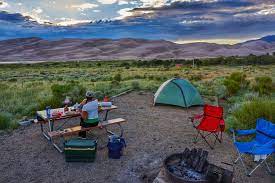 The narrow pull through sites are placed on hard packed dirt and gravel base and were mostly level. Pinon Flats Campground Great Sand Dunes Co 14 Hipcamper Reviews And 84 Photos