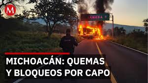 Cártel Jalisco bloquea 8 carreteras de Michoacán tras captura de capo