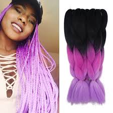 Ombre black purple jumbo braid hair extensions kanekalon synthetic crochet hair. Purple Ombre Kanekalon Jumbo Braiding Hair Colors 24 100g Synthetic Xpressions Kanekalon Braid Braided Hairstyles Expression Braids African Braids Hairstyles