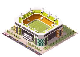 Vector Isometric Soccer Arena Isometric Icon Representing Football Stadium Spon Soccer Arena Vector Isome Isometric Isometric Art Football Stadiums