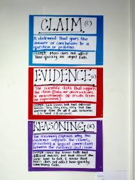 claims evidence reasoning anchor chart science writing