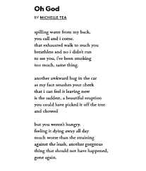 Oh God Michelle Tea Grief Quotes Poetry Foundation Words To Use