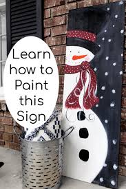 Diy Wood Signs How To Make A Snowman Painting On Wood Christmas Decorations To Make Christmas Wood Crafts Christmas Decor Diy
