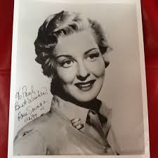 Ann Savage SIGNED 1997 Photo 40s B Movie Actress Detour Film Noir The Spider