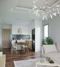 3d interior kitchen livingroom 11