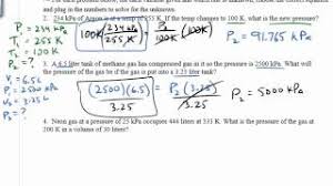 What is the pressure of the gas in torr if the gas is at 62oc? Gas Law Practice Problems Boyle S Law Charles Law Gay Lussac S Combined Gas Law Crash Chemistry Youtube