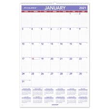 AT-A-GLANCE Monthly Wall Calendar, 20" x 30", January 2021 to December 2021  - PM42821 - Walmart.com
