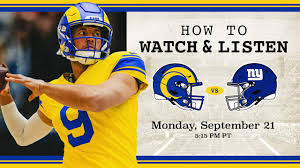 Los Angeles Rams vs. New York Giants: How to watch, listen to and 