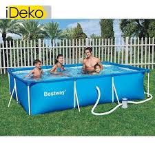 Ideko Piscine Tubulaire Rectangulaire Filtre 300x201x66cm Achat Vente Jeux De Piscine Cdiscount