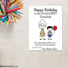 Make someone's day extra special with a personalized, printable birthday card you can send out or share online. Name Birthday Cards For Grandma From Grandson