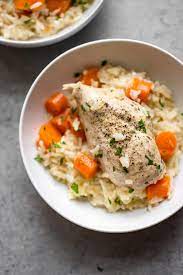 The recipe might seem a bit confusing at first because it is composed of several components, but what we are basically doing is cooking a chicken then using the broth as the base for the other. Instant Pot Chicken And Rice Salt Lavender