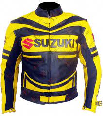Suzuki Gsxr Yellow Motorbike Scooter Leather Jacket Mens Leatherjacketsformenyellow Leather Jacket Men Mens Jackets Leather Jacket Style