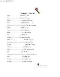 Conjugaison du verbe travailler au subjonctif. Le Passe Compose Worksheet