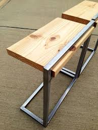 Custom Reclaimed Wood And Steel Side Tables Custom Reclaimed Wood Metal Furniture Industrial Furniture