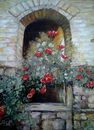Old Castle Window Oil Painting Princess Room Decor Painting Fine Art Painting Pink Wall Art