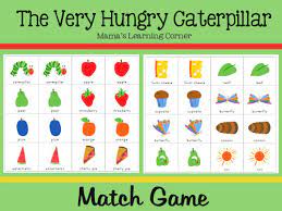 Visit www.littledotseducation.com for more preschool resources. Free The Very Hungry Caterpillar Match Game