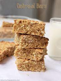 Baked Oatmeal Bars Recipe 3 Ingredient Baked Oatmeal Recipe No Bake Oatmeal Bars Oatmeal Bars Recipes Oatmeal Bars