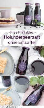 Holunderbeersaft Printables Freebies Soul Follows Design Holunder Kochen Fur Anfanger Einfach Kochen