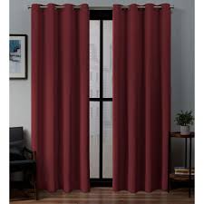 Sateen Burgundy Blackout Grommet Top Curtain Panel 52 In W X 96 In L 2 Panels Eh7982 22 2 96g The Home Depot We specialize in wedding photography maroon velvet stories.