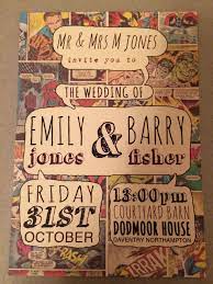 Our Day Wedding Invitation Superhero Wedding Comic Wedding Comic Book Wedding