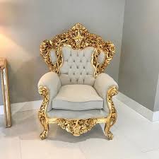 Chaise Du Trone Baroque Soldmd 2 Availablemd Rococo Tufted Etsy In 2020 Baroque Decor Rococo Chair Fancy Chair