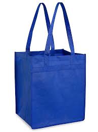 Reusable Shopping Bags - 12 x 10 x 14", Blue S-14328BLU - Uline