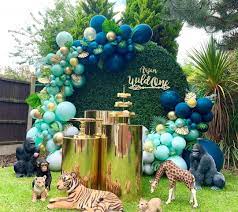 1 185 Likes 31 Comments Opulent Balloons Opulent Balloons On Instagram Arja Baby Boy 1st Birthday Party Safari Party Decorations Boy Baby Shower Themes