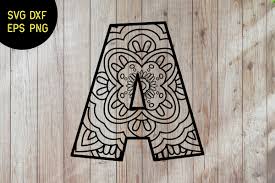 Download Mandala Alphabet A Svg Stencil Design Graphic By Doridodesign Creative Fabrica