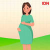 Gambar kartun ibu hamil demam. 1