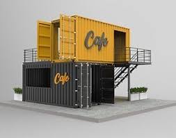 3d Model Shipping Container Cafe Cgtrader Container Cafe Container Restaurant Container House