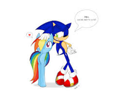 My little pony is crossover fighting game developed and published by nintendo featuring the characters from the sonic series and hasbro's show, my little pony. The Moment You Been Waiting For Rainbow Dash Vs Sonic The Hedgehog Sonic Rainboom Redux Fimfiction