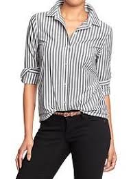 Black And Grey Striped Shirt Womens Women S New Arrivals The Latest Fashions For Her Old Navy Outfits With Striped Shirts Shirt Outfit Women Grey Striped Shirt