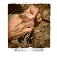 A Fisherman's Hands Greeting Card by Andrea Peirano