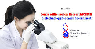 Centre Of Biomedical Research Cbmr Biotechnology Research Recruitment Biomedical Job Center Biotechnology