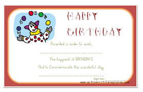 Fillable Free Birthday Gift Certificate Template Fun Day Birthday Gift Certificate Template Gift Certificate Template Certificate Templates Printable Gift Certificate