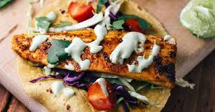 Top tortillas with the fish, jicama, the avocado sauce, sliced chile (or jalapeño) and cilantro. Mahi Mahi Tacos Calories