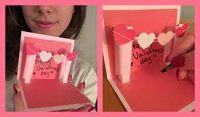Pop up greeting cards are easy to make and there are a variety of patterns that can be made. How To Make A Cute Homemade Pop Up Valentine S Card Very Easy Husband Birthday Card Cute Valentines Card Birthday Cards For Boyfriend