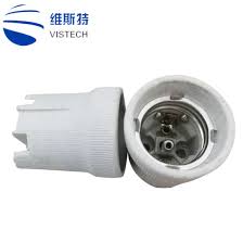 China E27 Light Bulb Socket Ceramic Porcelain Screw Type Lamp Holder China Ceramic Lamp Holder Porcelain Lamp Holder
