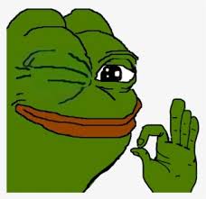 Pepe the frog (/ˈpɛpeɪ/) is an internet meme consisting of a green anthropomorphic frog with a humanoid body. Poggers Emote Pepe The Frog Ok Png Image Transparent Png Free Download On Seekpng