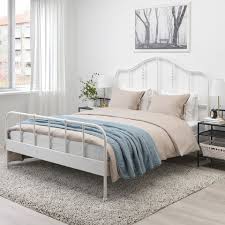 Most bed frames are 7 or 8 inches tall, leaving space under the mattress for storage boxes and to raise the mattress and box spring to a comfortable level for people of average heights to get out of bed. 25 Cheap Bed Frames Under 250 Where To Buy Inexpensive Beds