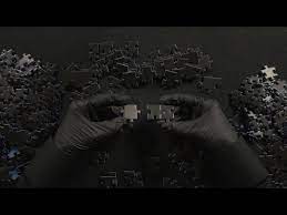 It's not a printed image that you puzzle by, but rather the shapes of the individual pieces. Ravensburger Krypt Black Jigsaw Puzzle Part 1 Asmr Youtube Ravensburger Asmr Jigsaw Puzzles