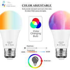 Smart Light Bulb Khsuin E26 Rgb Light Works With Google Home Alexa Echo Dot Super Bright