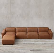 Rh S Como Modular Leather Chaise Sectional Low Slung And Luxe Our Como Sectional Designed By Timothy Oulton Offers A Modern Leather Sofa Chaise Sofa Sectional