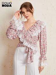 أحدث 30 موديل بلايز شي ان صيفي فخمة 2021 in 2021 belt top tops sleeves