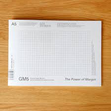 Gm5 The Power Of Margin 5mm Grid Table A5 Notebook A5 Notebook Grid Table